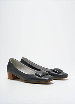 Ballerines matière lisse talon plat jusqu'à 3cm noir BERTIN femme