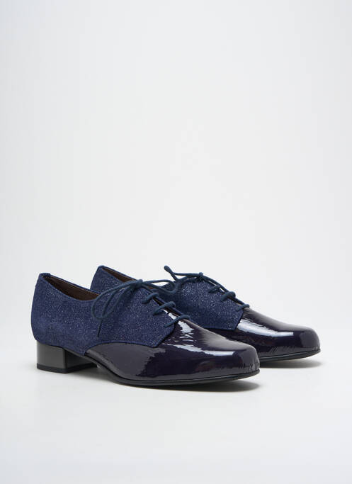 Derbies matière lisse talon plat jusqu'à 3cm bleu JMG HOUCKE femme