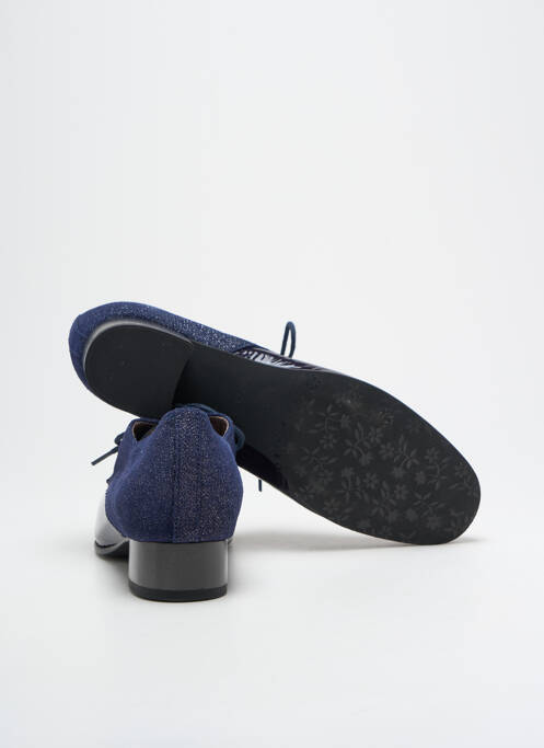 Derbies matière lisse talon plat jusqu'à 3cm bleu JMG HOUCKE femme