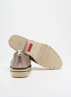 Derbies tissage satiné talon plat jusqu'à 3cm or PIKOLINOS femme