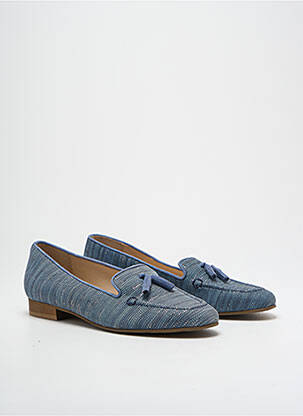 Mocassins tissage satiné talon plat jusqu'à 3cm bleu PINTO DI BLU femme