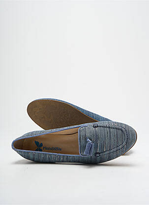 Mocassins tissage satiné talon plat jusqu'à 3cm bleu PINTO DI BLU femme