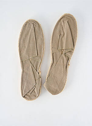 Espadrilles bout rond talon plat jusqu'à 3cm beige ARTISANAT FRANCAIS femme