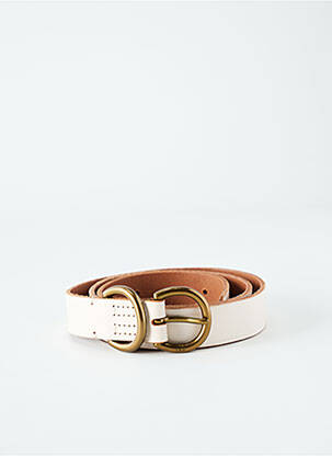 Ceinture effet matière satinée beige RALPH LAUREN femme