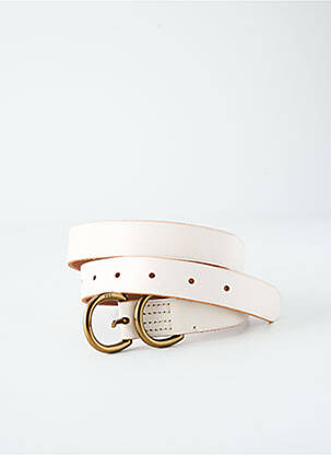 Ceinture effet matière satinée beige RALPH LAUREN femme