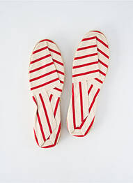 Espadrilles bout rond talon plat jusqu'à 3cm rouge ARTISANAT FRANCAIS femme
