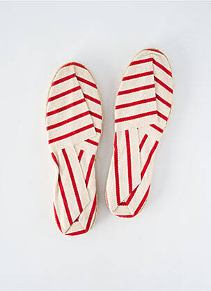 Espadrilles bout rond talon plat jusqu'à 3cm rouge ARTISANAT FRANCAIS femme