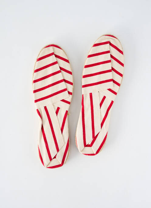 Espadrilles bout rond talon plat jusqu'à 3cm rouge ARTISANAT FRANCAIS femme