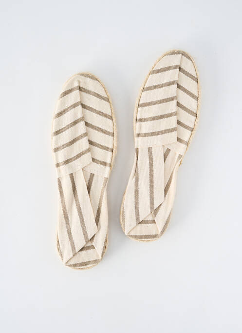 Espadrilles bout rond talon plat jusqu'à 3cm beige ARTISANAT FRANCAIS femme