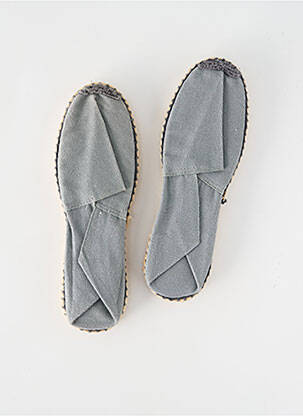 Espadrilles bout rond talon plat jusqu'à 3cm gris ARTISANAT FRANCAIS femme
