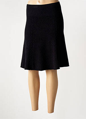 Jupe mi-longue stretch noir CARTA LIBERA femme