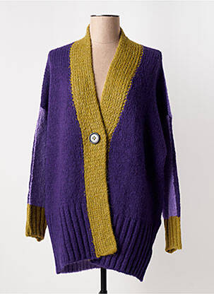 Gilet manches longues violet ALEMBIKA pour femme