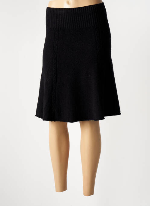 Jupe mi-longue noir CARTA LIBERA femme