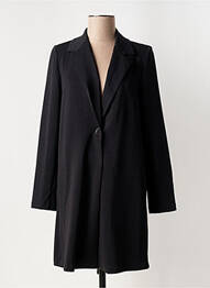 Manteau long coupe cintrée sans capuche noir SURKANA femme