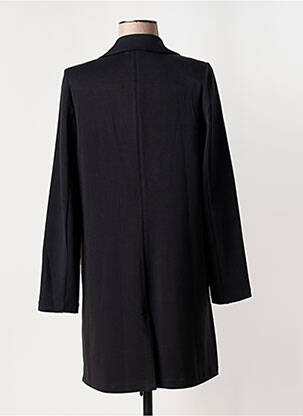 Manteau long coupe cintrée sans capuche noir SURKANA femme