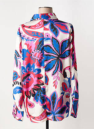 Chemisier imprimé fleurs manches longues bleu LOLA CASADEMUNT femme