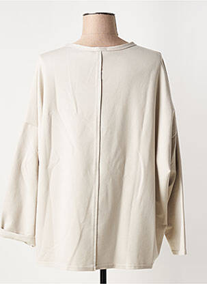 Sweat-shirt coupe over-size manches longues beige KEDZIOREK femme