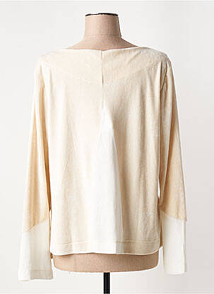 Sweat-shirt stretch manches longues beige ELISA CAVALETTI femme
