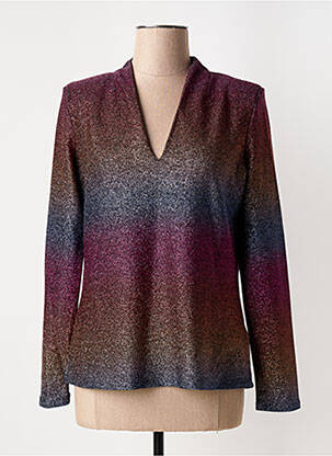 Top stretch manches longues violet LOLA CASADEMUNT femme