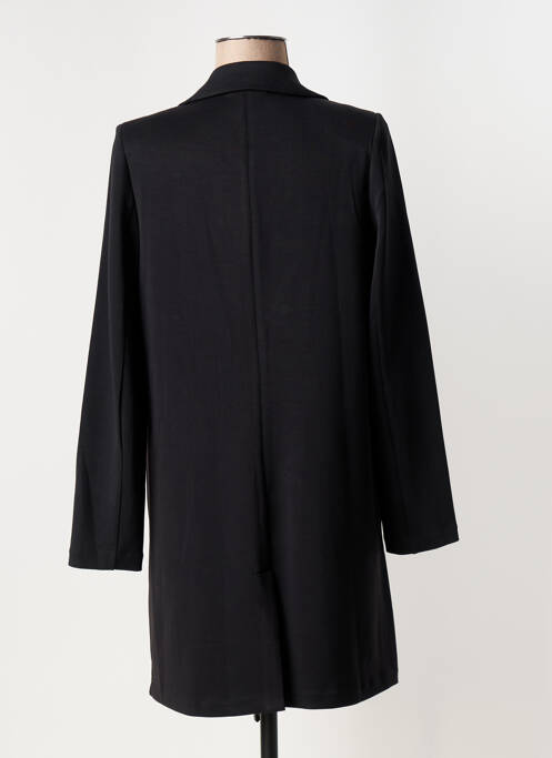 Manteau long coupe cintrée sans capuche noir SURKANA femme