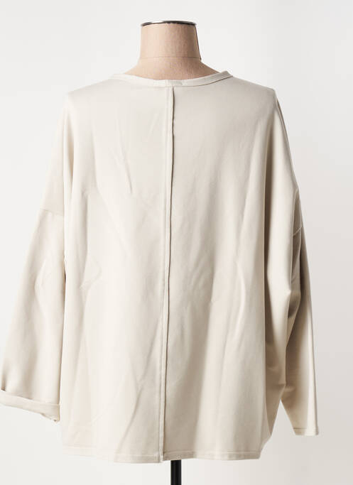 Sweat-shirt coupe over-size manches longues beige KEDZIOREK femme