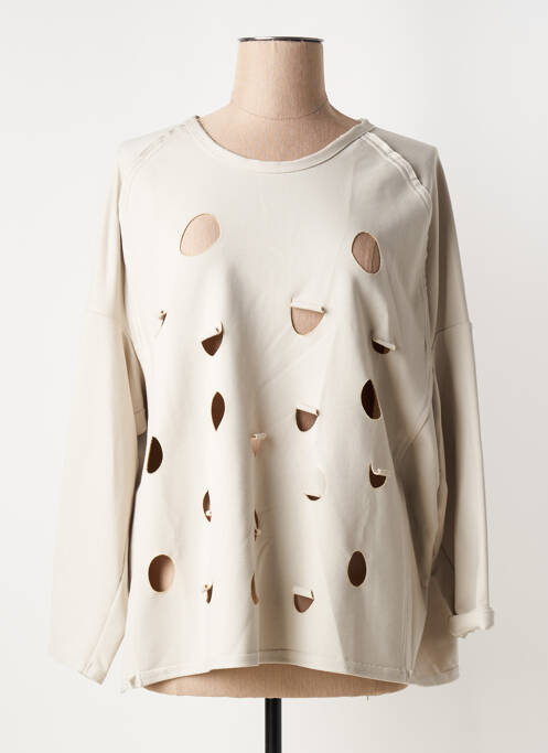 Sweat-shirt beige KEDZIOREK pour femme