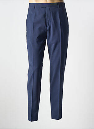Pantalon chino fermeture zippée sous rabat avec crochet taille haute bleu STRELLSON homme