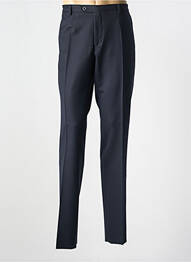 Pantalon chino fermeture zippée sous rabat avec crochet taille haute bleu NINO LORETTI homme