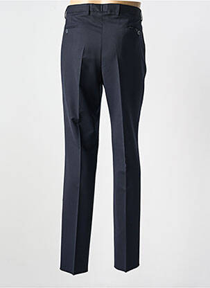 Pantalon chino fermeture zippée sous rabat avec crochet taille haute bleu NINO LORETTI homme