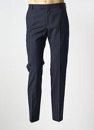 Pantalon chino fermeture zippée sous rabat avec crochet taille haute bleu STRELLSON homme