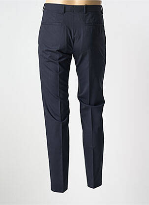 Pantalon chino fermeture zippée sous rabat avec crochet taille haute bleu STRELLSON homme