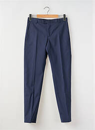 Pantalon chino fermeture zippée sous rabat avec crochet taille haute bleu STRELLSON homme