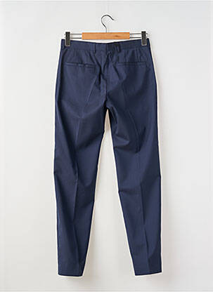 Pantalon chino fermeture zippée sous rabat avec crochet taille haute bleu STRELLSON homme