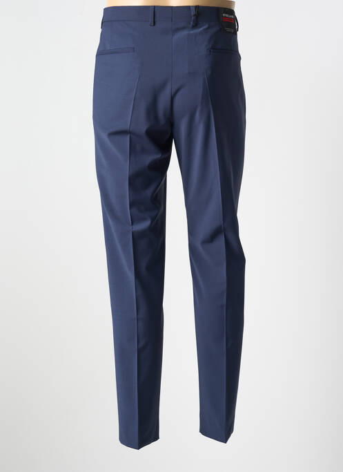 Pantalon chino fermeture zippée sous rabat avec crochet taille haute bleu STRELLSON homme