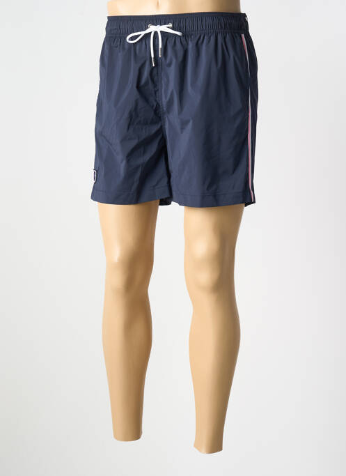 Short de bain effet matière satinée bleu EDEN PARK homme