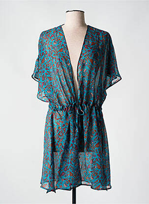 Veste kimono imprimé cachemire bleu BIKINI BAR femme