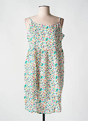 Robe courte coupe fluide fines bretelles vert BIKINI BAR femme