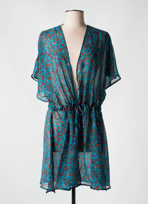 Veste kimono imprimé cachemire bleu BIKINI BAR femme