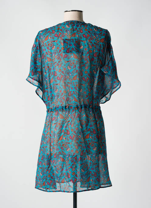 Veste kimono imprimé cachemire bleu BIKINI BAR femme