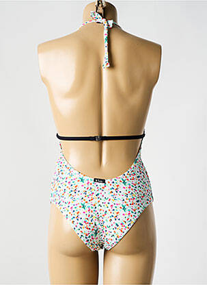 Maillot de bain 1 pièce imprimé fantaisie haut triangles blanc BIKINI BAR femme
