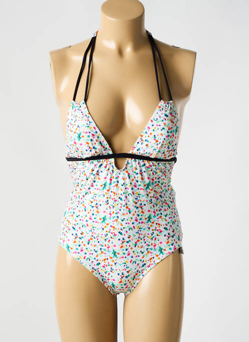 Maillot de bain 1 pièce blanc BIKINI BAR pour femme