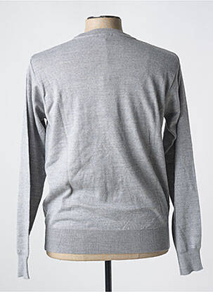 Pull col rond manches longues gris MASSIMO BONI homme