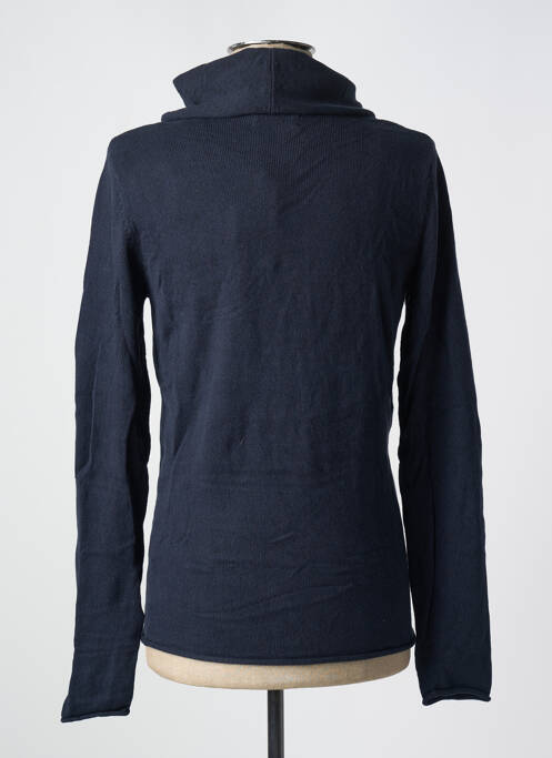 Pull col roulé coupe cintrée manches longues bleu JACK & JONES homme