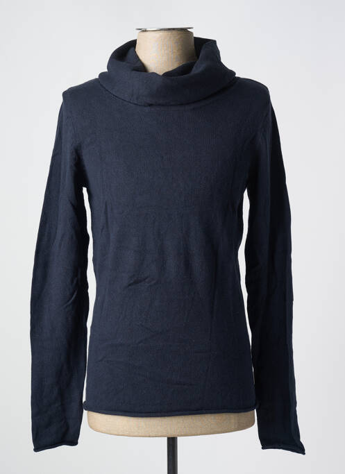 Pull col roulé bleu JACK & JONES pour homme