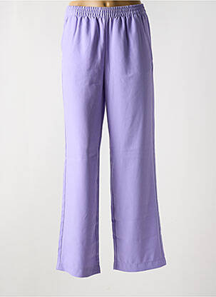 Pantalon droit taille élastique violet JJXX femme