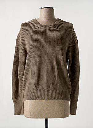 Pull stretch manches longues marron JJXX femme