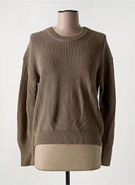 Pull stretch manches longues marron JJXX femme