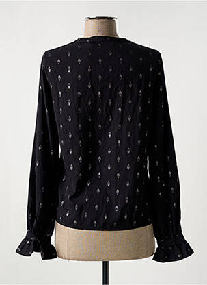 Blouse tissage popeline manches longues noir VERO MODA femme
