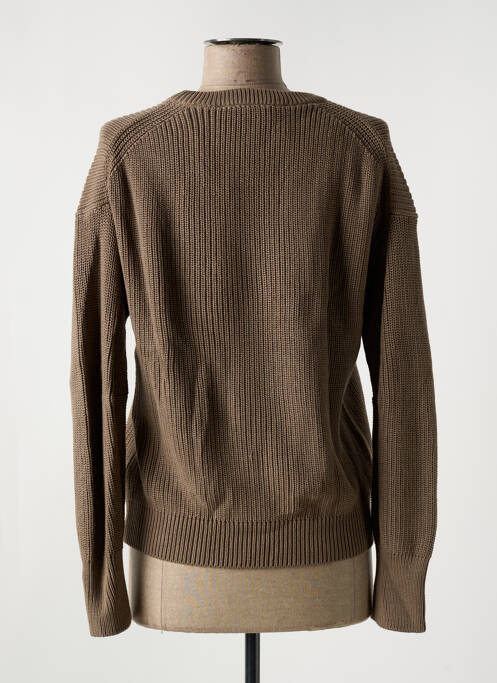 Pull stretch manches longues marron JJXX femme