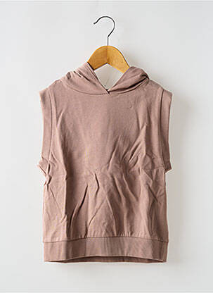 Sweat-shirt à capuche col v sans manche rose NAME IT fille